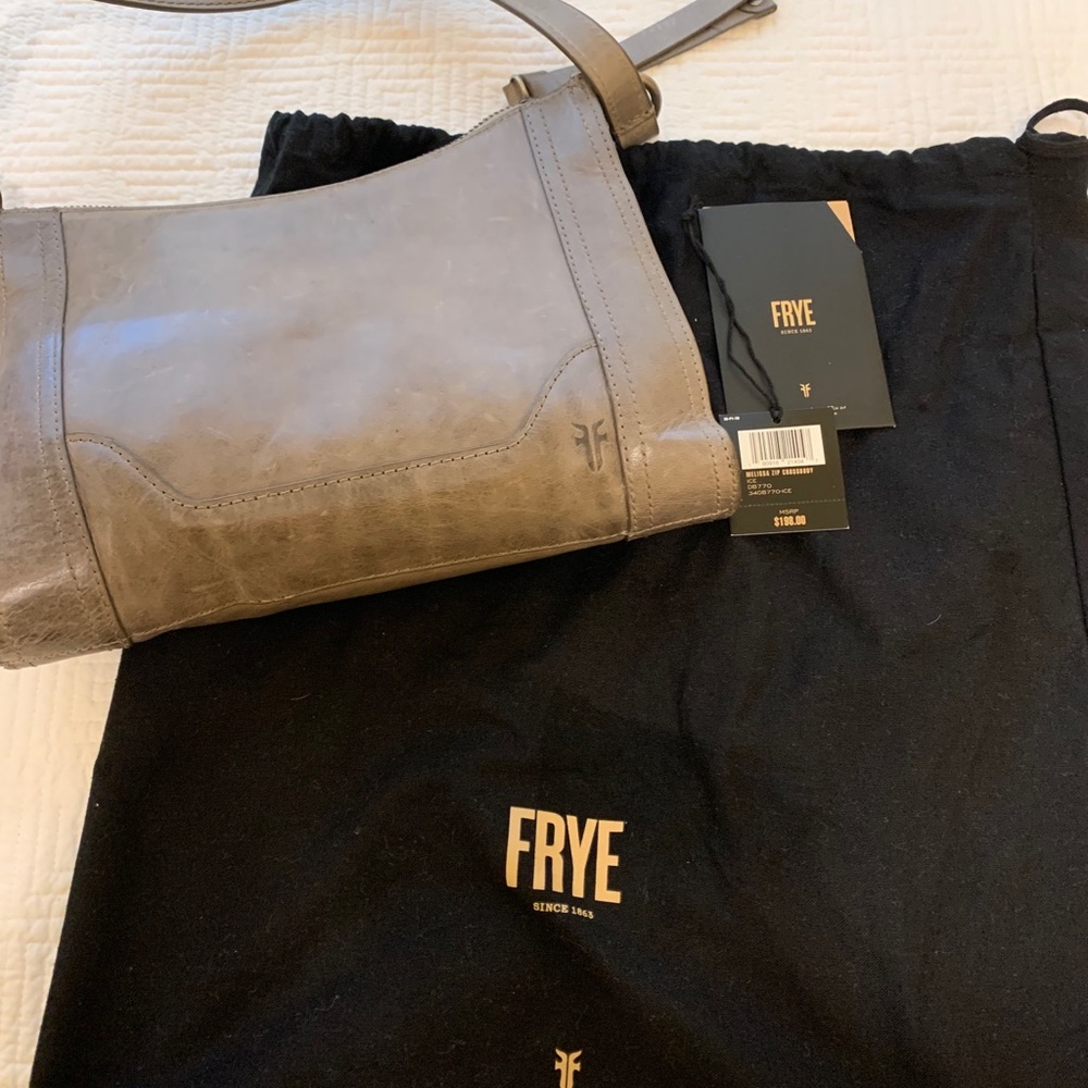 FRYE MELISSA LEATHER Crossbody Zip Handbag